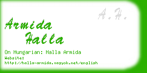 armida halla business card